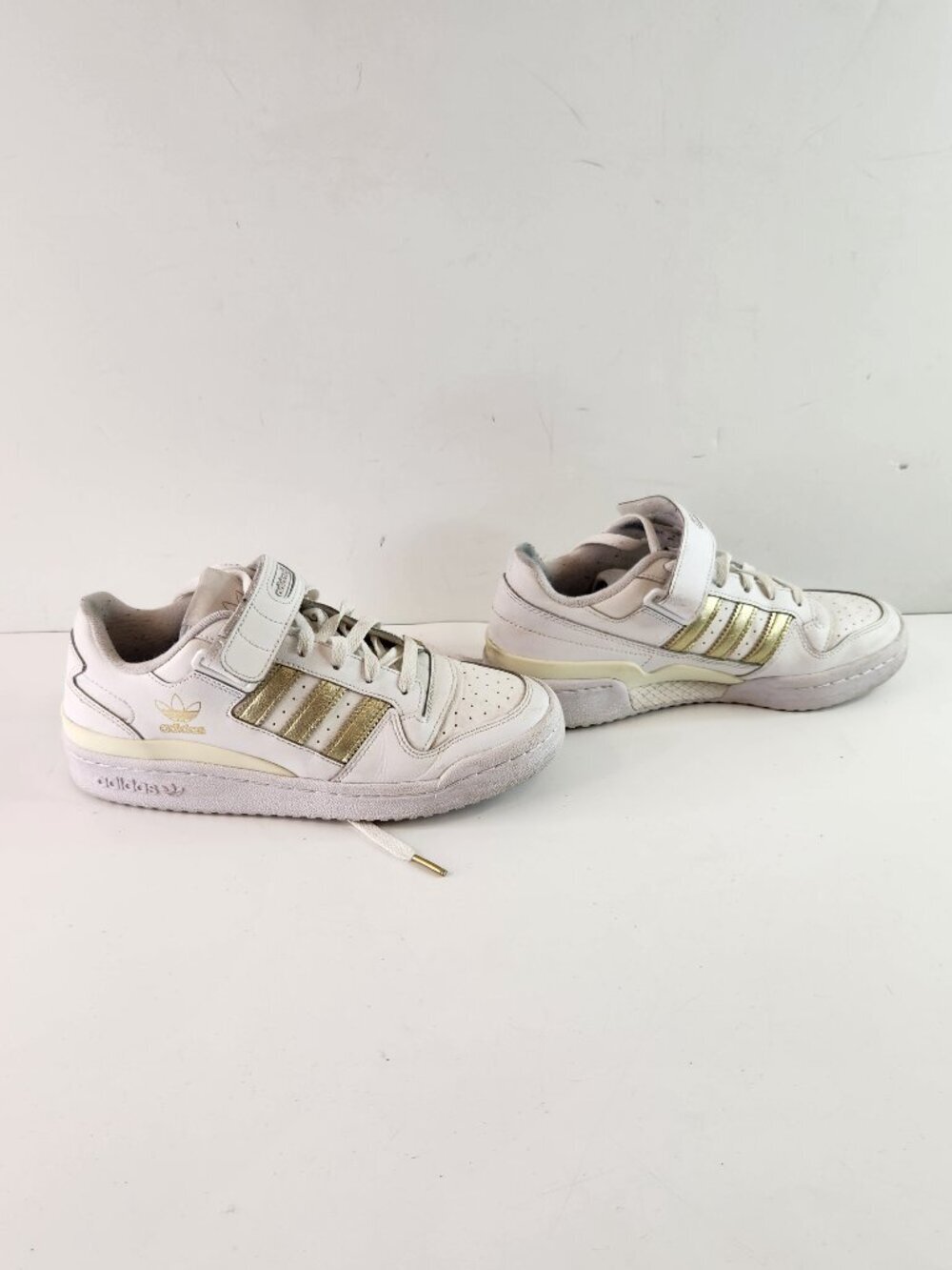 adidas Forum Low White / Gold Sneakers EVH 791004 Mens Size 8